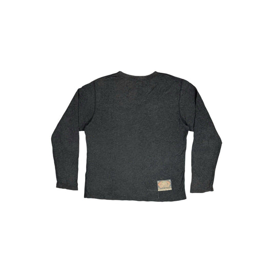 00’s Evisu Godhead Lightweight Jumper Grey Mens XXL Graphic Logo Design