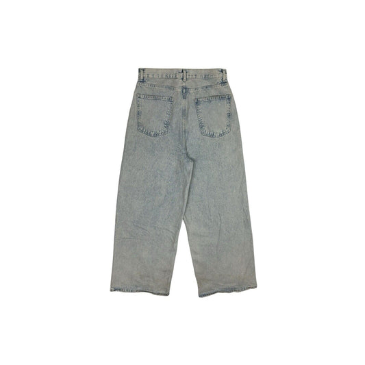 Zara Oversized Baggy Jeans Men’s 32w 30l Faded Blue Distressed
