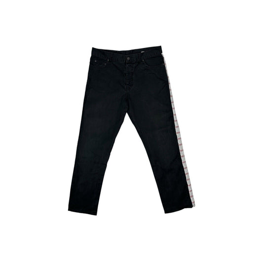 Vintage Moschino Tape Logo Trousers Made In Italy Black 34w 30l