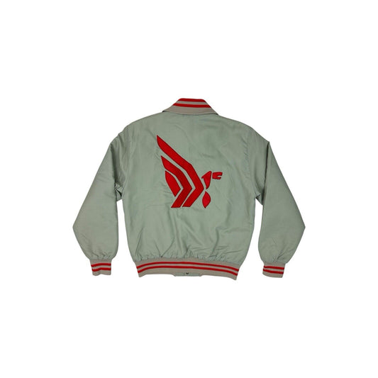 Vintage 70’s Alpha Sigma Phi Jacket Mens Medium Grey Made In USA