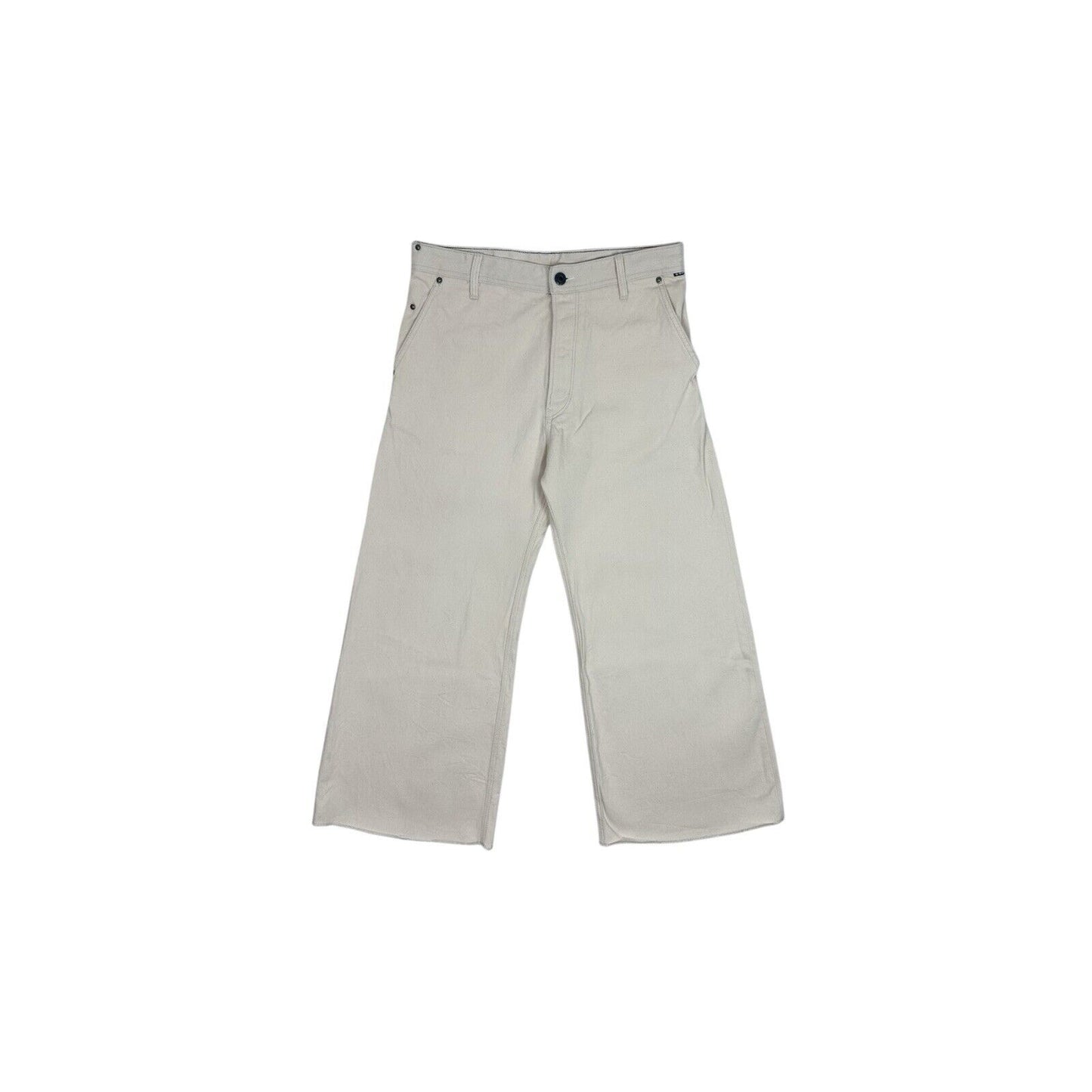 G-Star Raw Grip Loose Jeans 32w 30l Wide Leg Ecru White