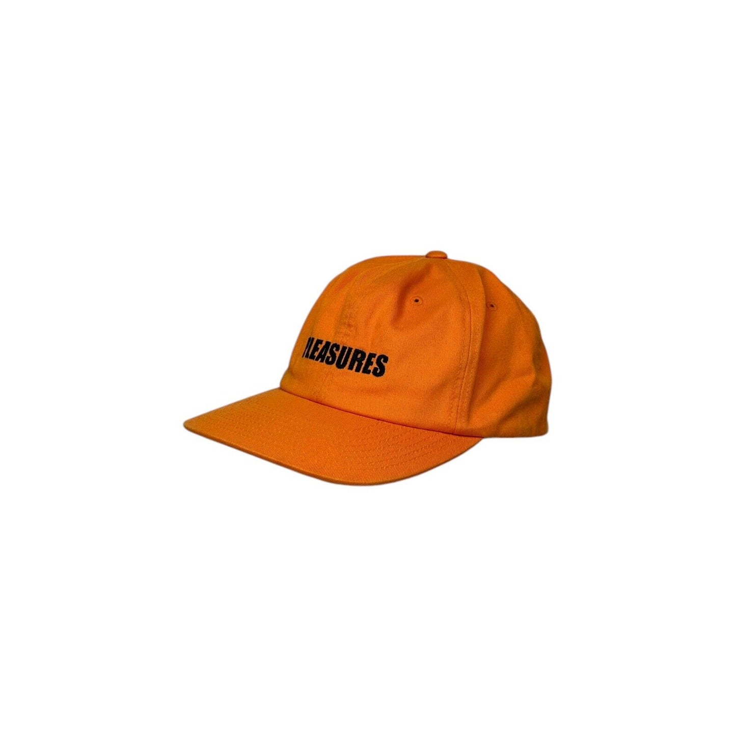 Pleasures Power Logo Hat Orange Snapback Embroidered Logo