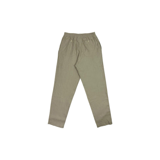 Vintage Kenzo Homme Beige Linen Trousers Men’s Medium Adjustable Waist