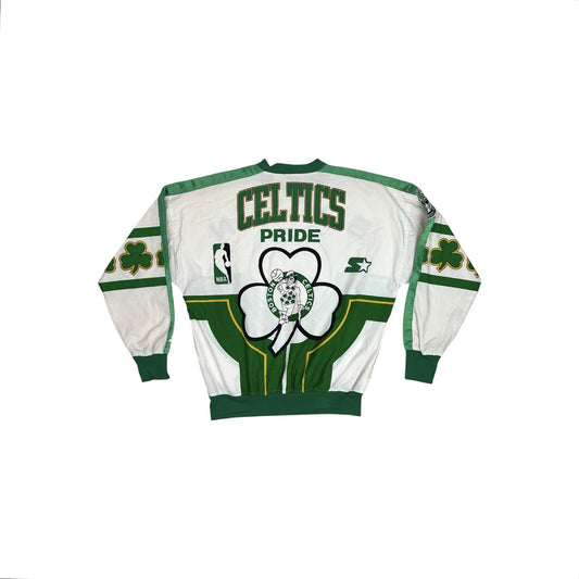 Vintage Starter Boston Celtics Sweater Men’s Medium White And Green Rare