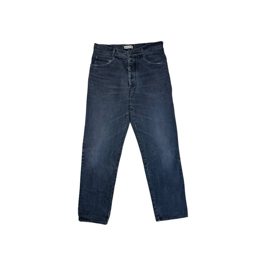 Vintage Stone Island Jeans Blue 35w 33l Made In Italy Green Edge Badge