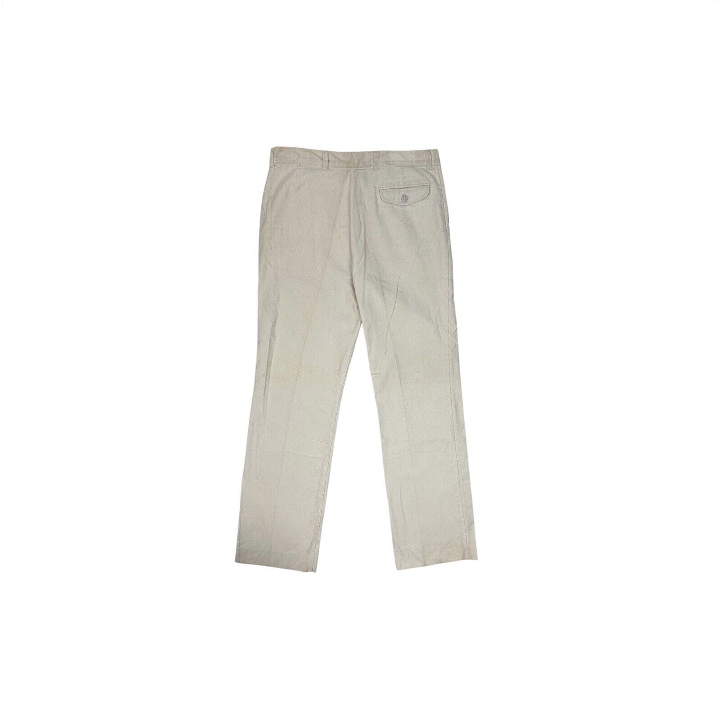Vintage Levi’s Cord Trouser 33w 33l Straight Leg Cream Made In France 70’s Rare