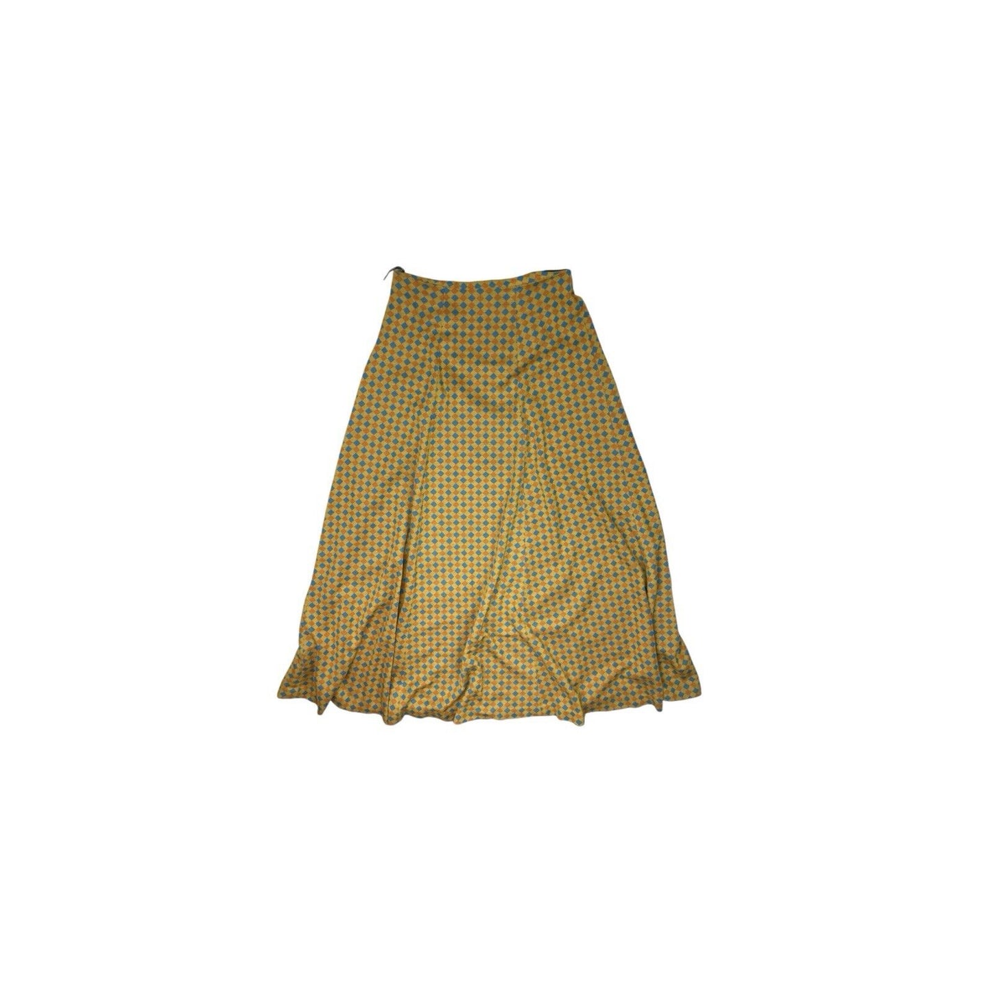Vintage 1970’s One Step Ahead Long Skirt Multicoloured Square Design 28w