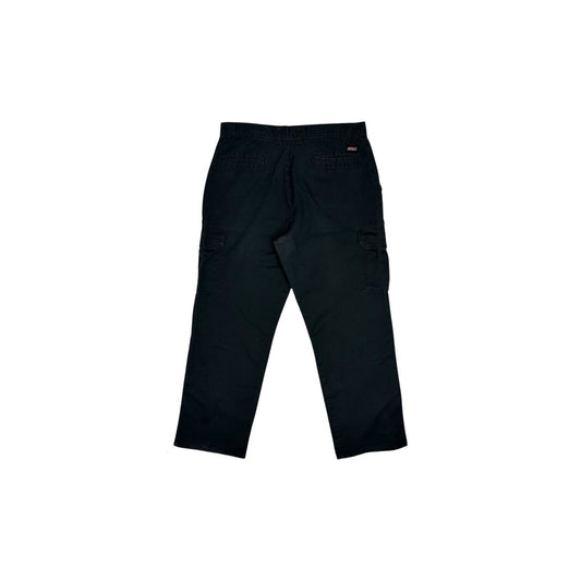 Vintage Dickies Black Cargo Trousers Mens 34w 30l Relaxed Straight Leg