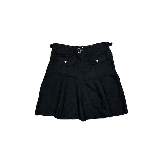 00’s John Richmond Linen Skirt Black UK14 34w