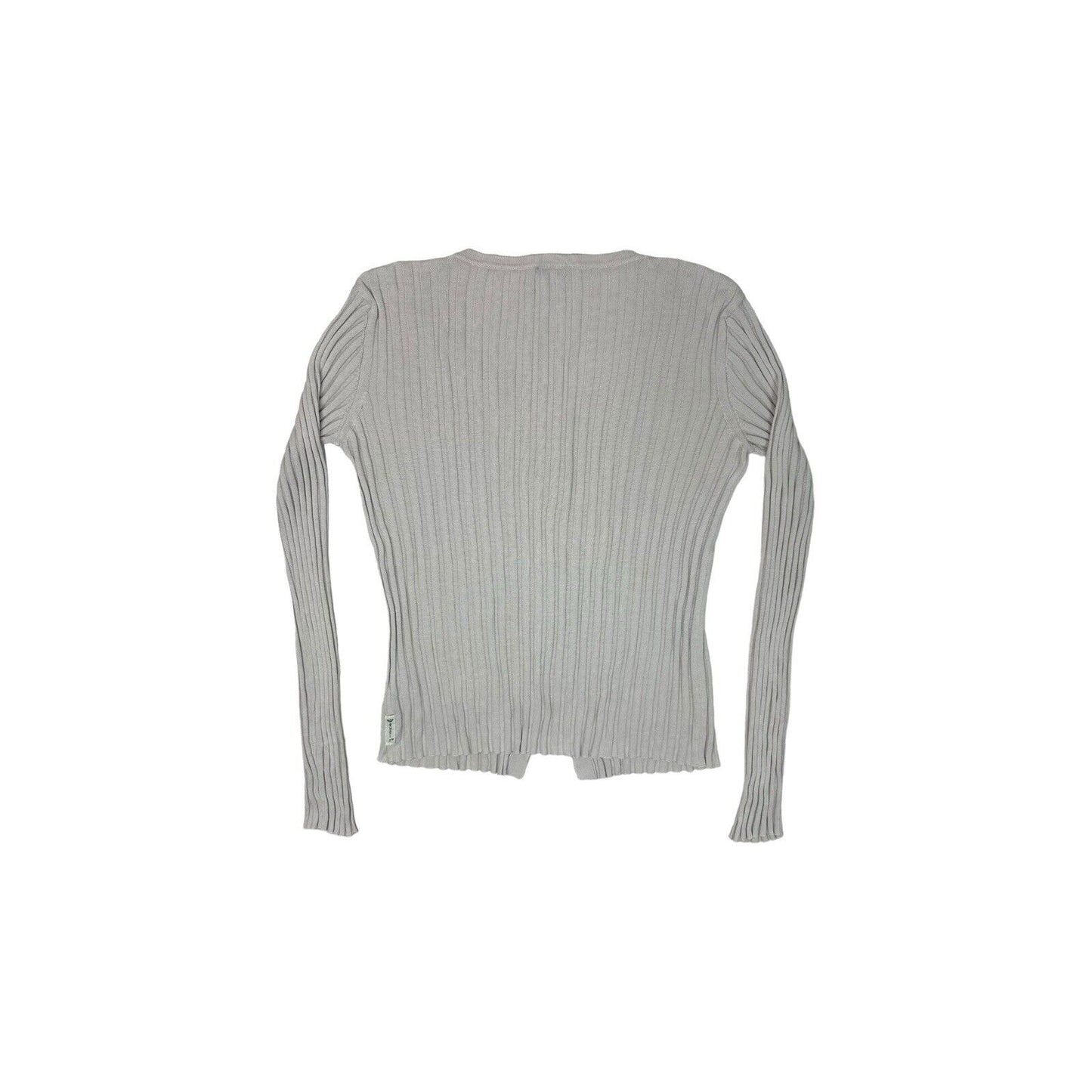 Vintage Armani Jeans Pleated Top Cream Womens UK10 Made In Italy