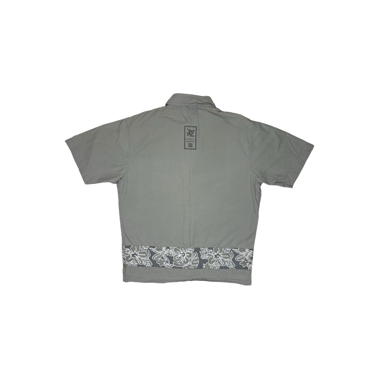 Vintage 00’s Kangol Shirt Mens Large Grey Floral Hawaiian Style