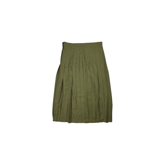 Vintage Valentino Sport Pleat Skirt 29w Khaki Green Made In Italy NWT 80’s