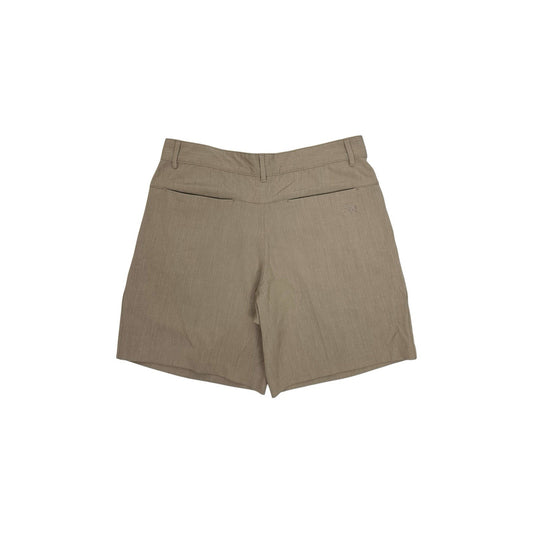 Zanerobe Pleat Flow Shorts Beige 34w Lightweight Embroidered Logo