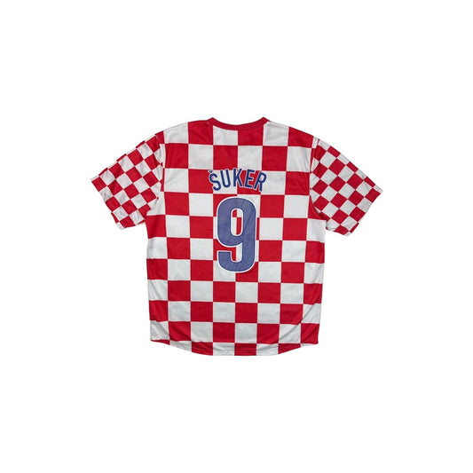 2012-2014 Croatia Nike Football Shirt Mens XL White And Red Šuker 9