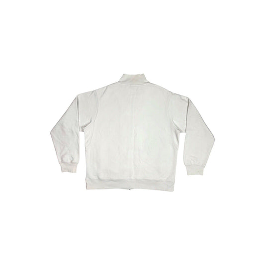 Vintage Nike Zipped Sweater White Men’s Large Embroidered Swoosh
