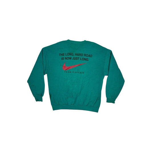 1984 Vintage Nike Sweater 16th Annual Hawaii Relay Green Made In USA Screen Star