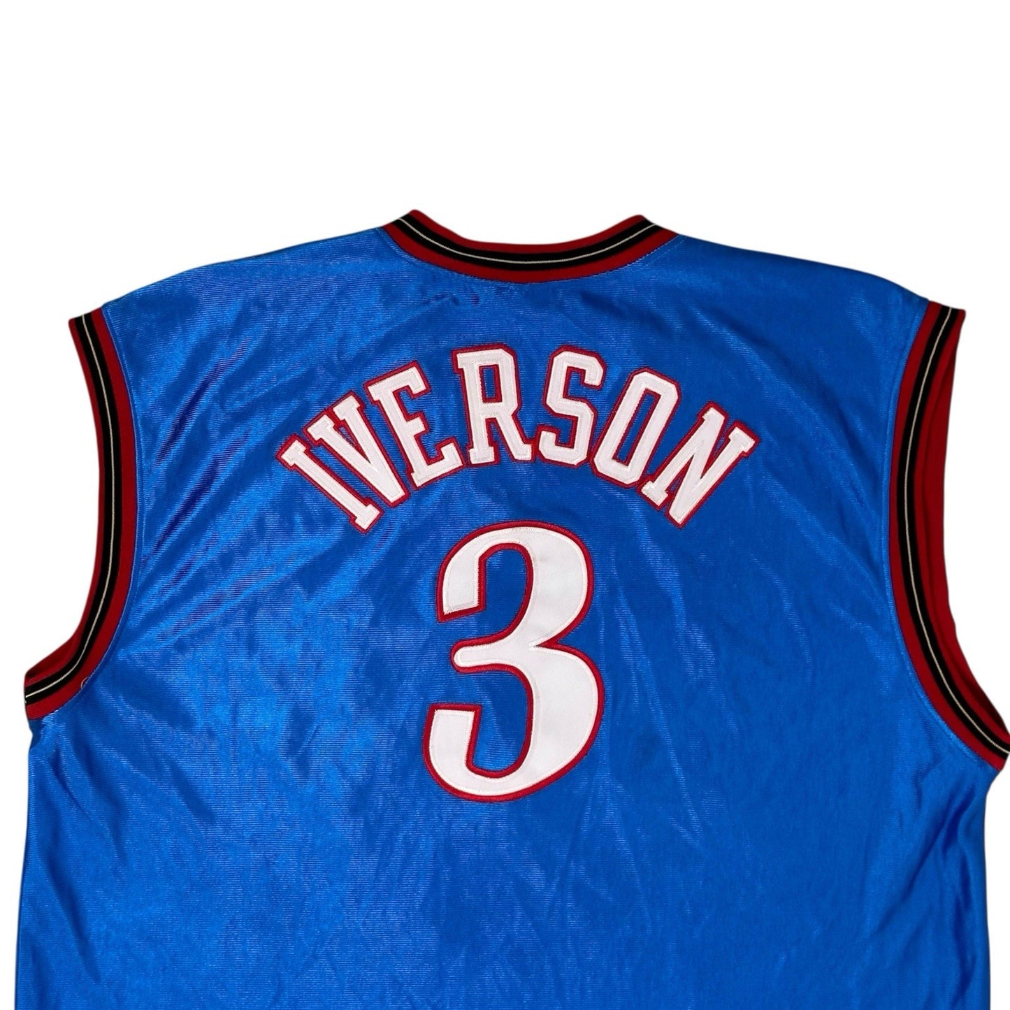 Vintage Philadelphia 76ers Champion Jersey Allen Iverson Men’s XXL Made In Korea