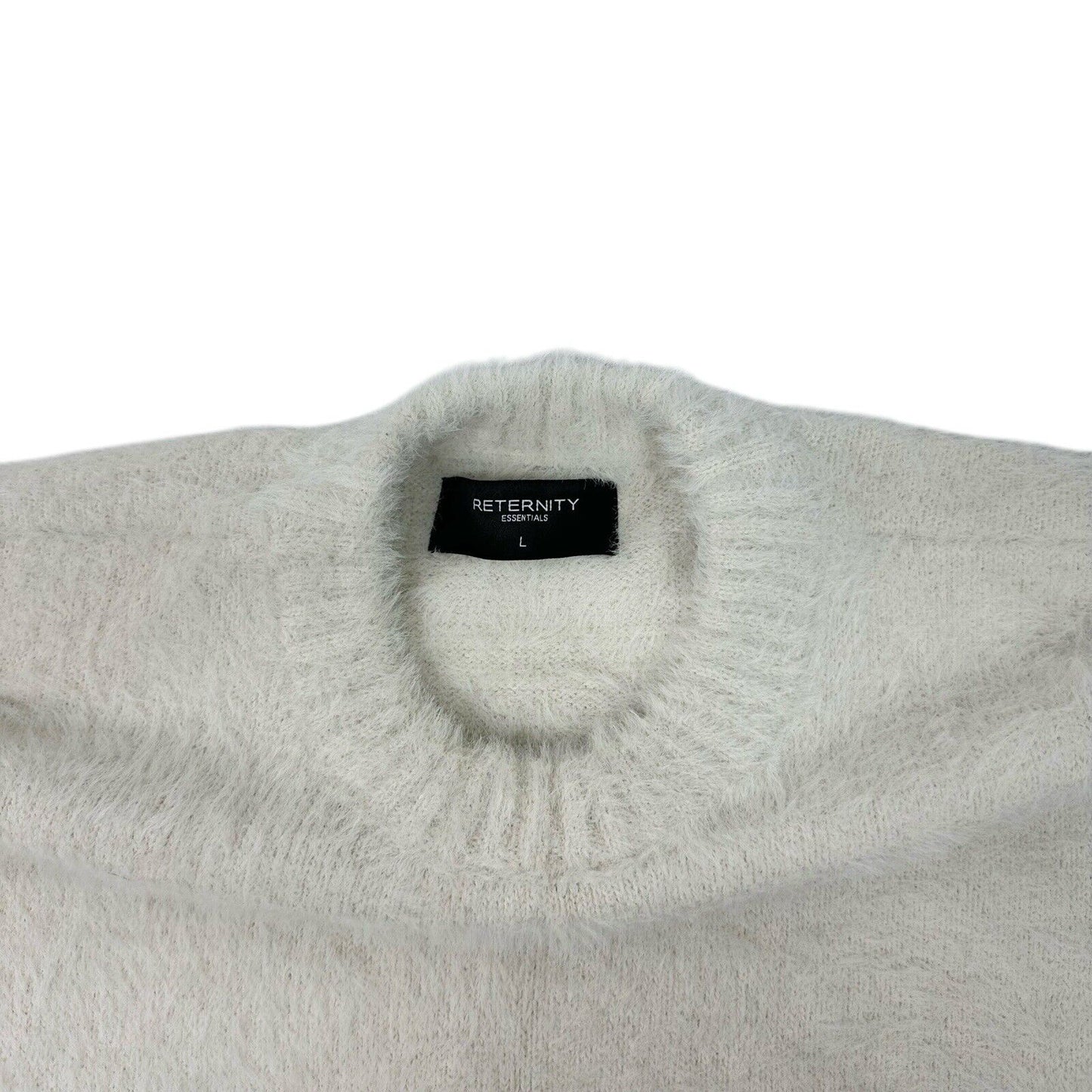 Reternity Furry Knit Sweater Cream Men’s Large