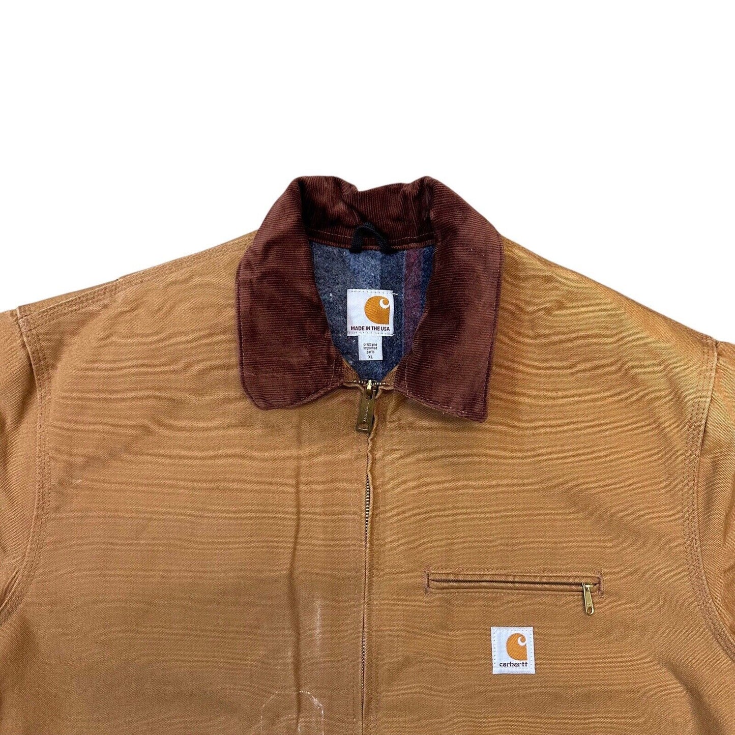 00’s Carhartt Detroit Jacket Men’s XL Brown Blanket Lined