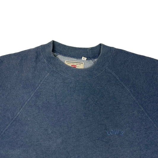 Vintage Levi’s Crew Neck Jumper Men’s Large Blue Made In Italy Boxy