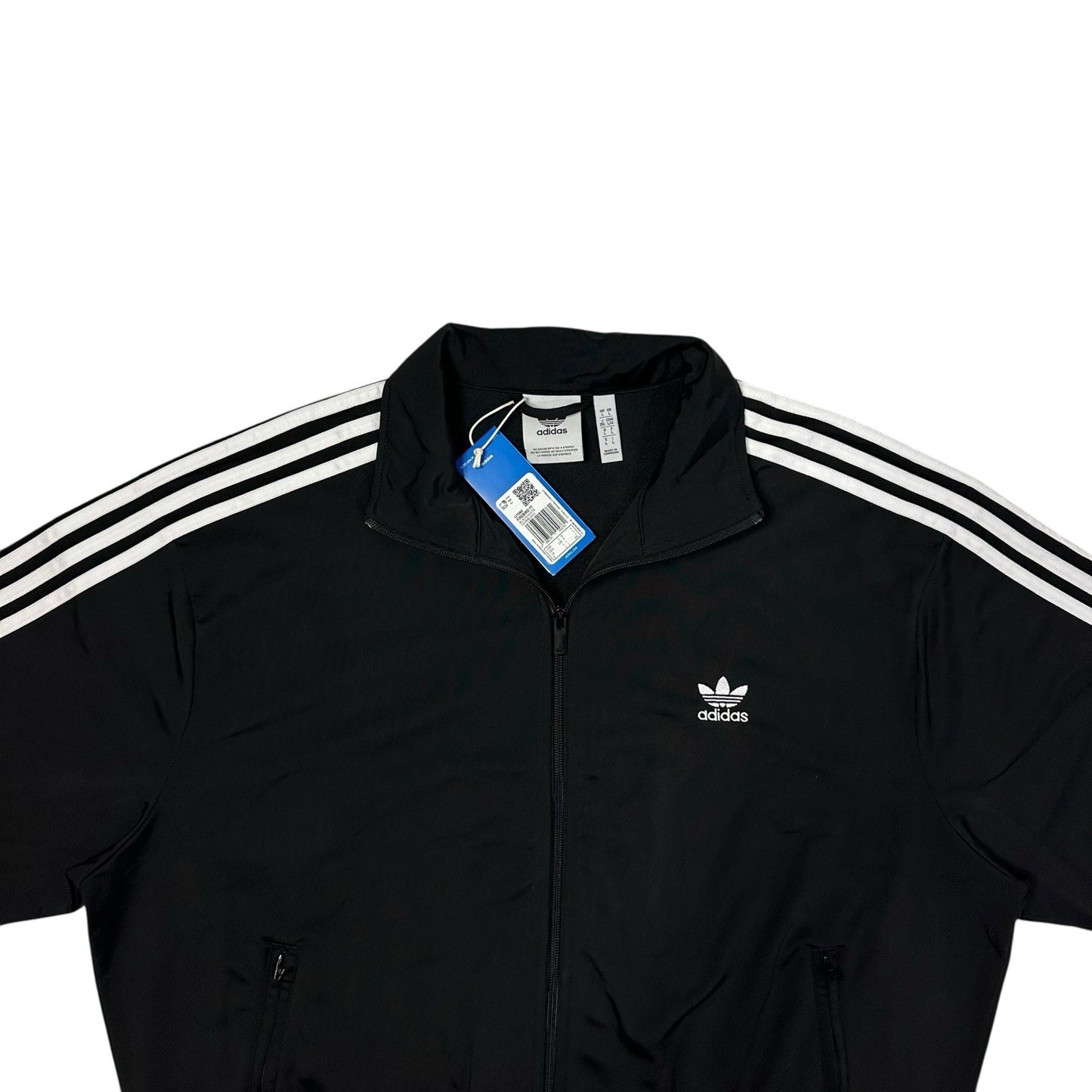 NWT Adidas Firebird Track Jacket Men’s Large Black Satin 2025