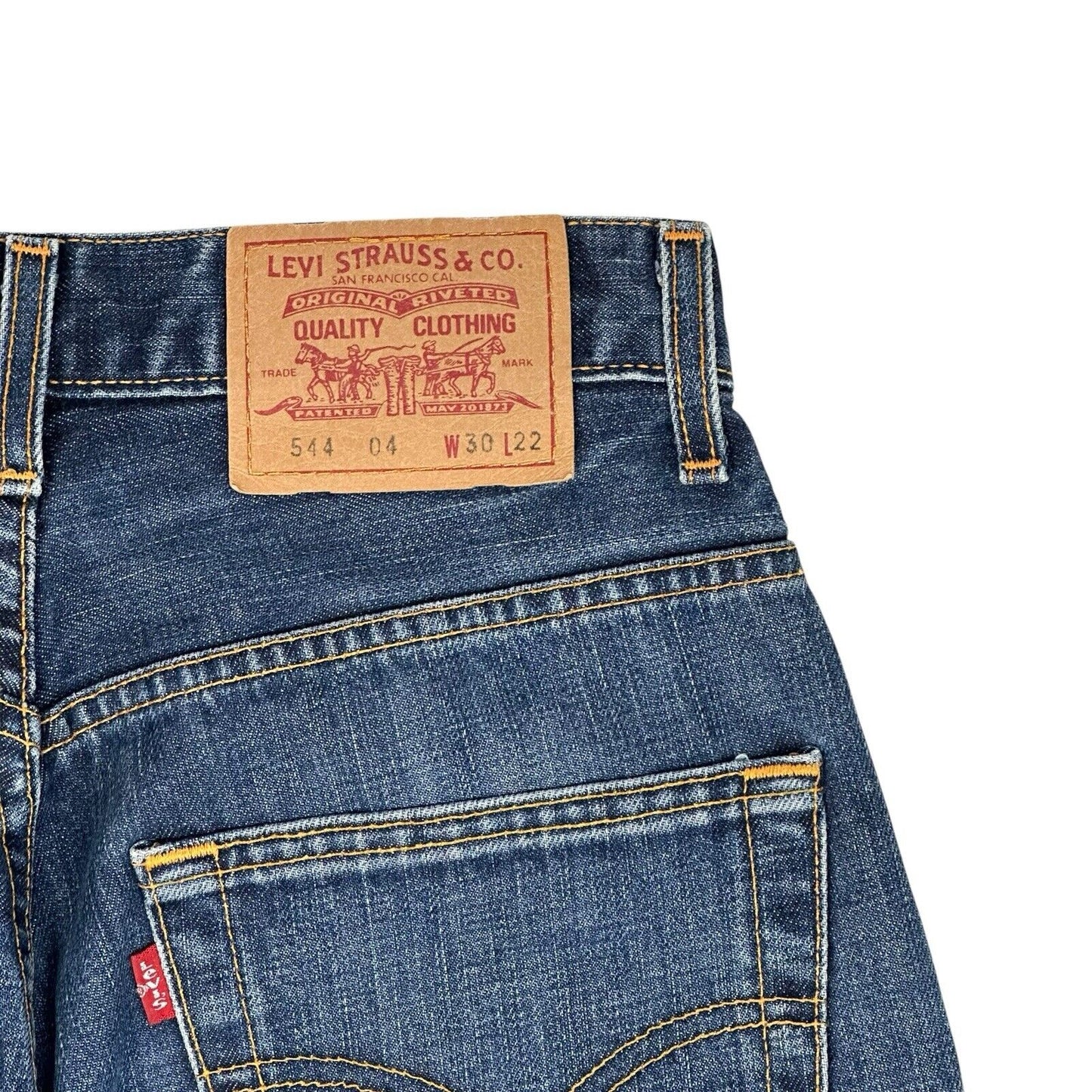 Vintage Levi’s 544 Blue Denim Cropped Jeans 30w 22l Women’s