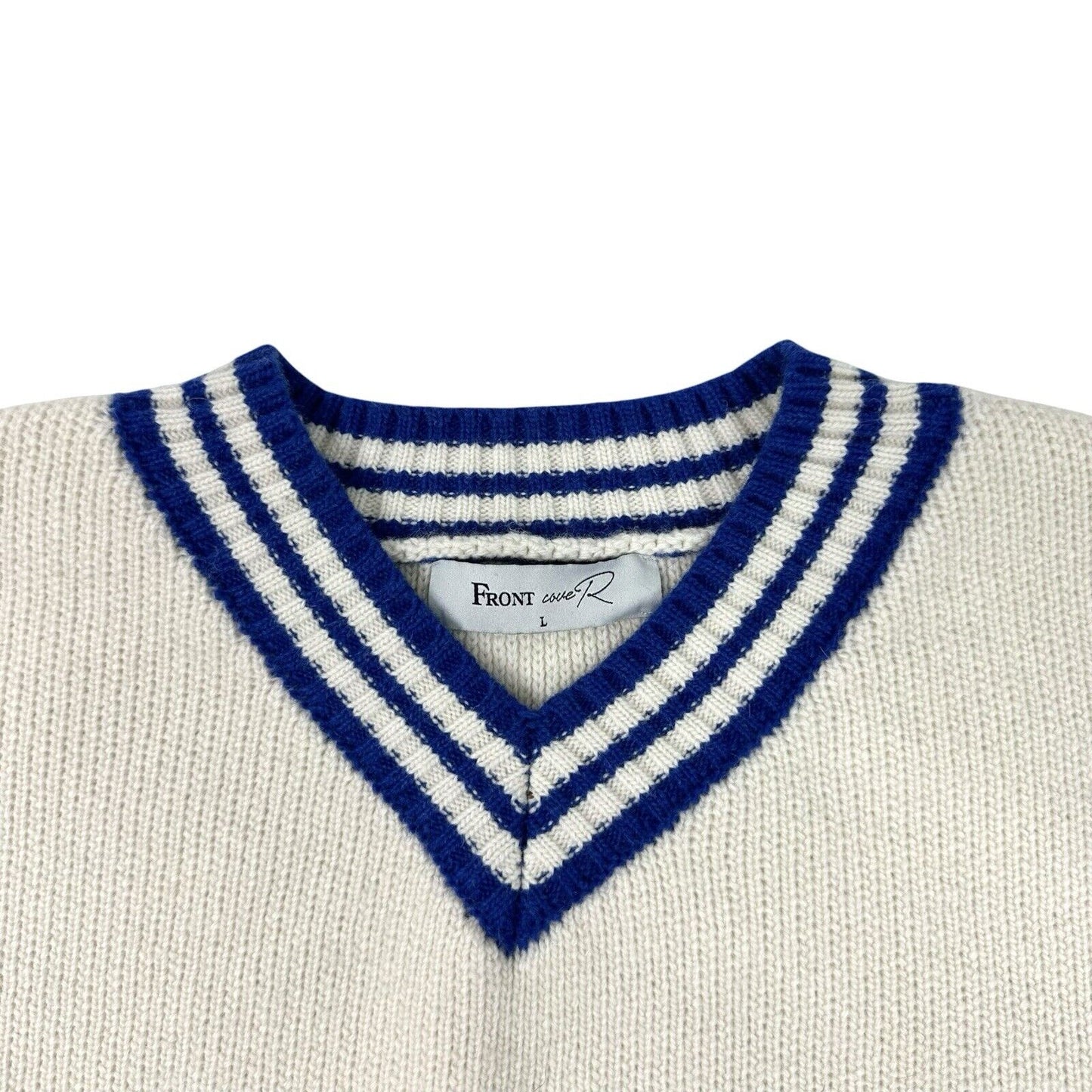 Frontcover Clo Wool V-Neck Sweater Men’s Large Cream