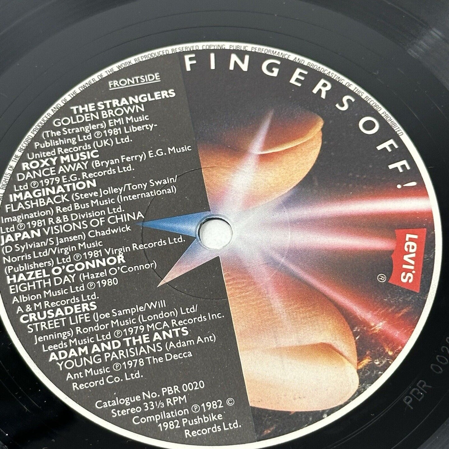 1982 Levi’s Finger Off Compilation Vinyl Duran Duran, The Stranglers, Adam Ant