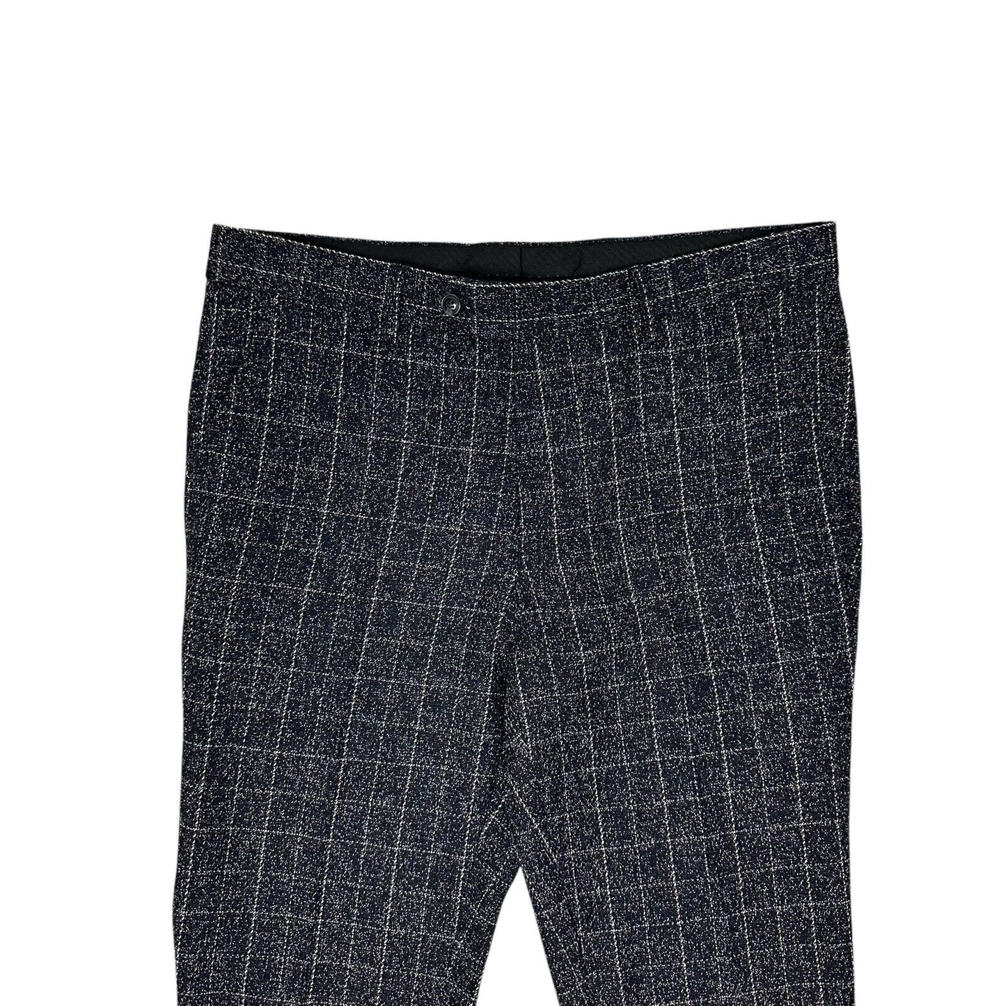 Gianni Feraud Slim Leg Check Wool Trousers 34w 32l Men’s Grey Black