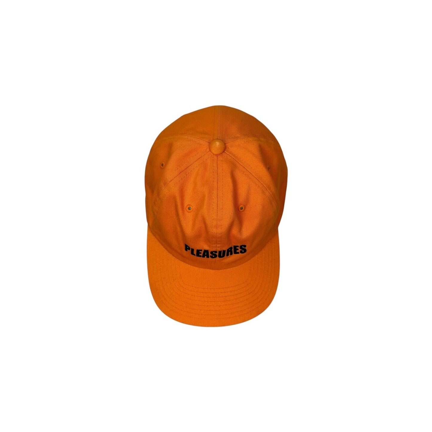 Pleasures Power Logo Hat Orange Snapback Embroidered Logo