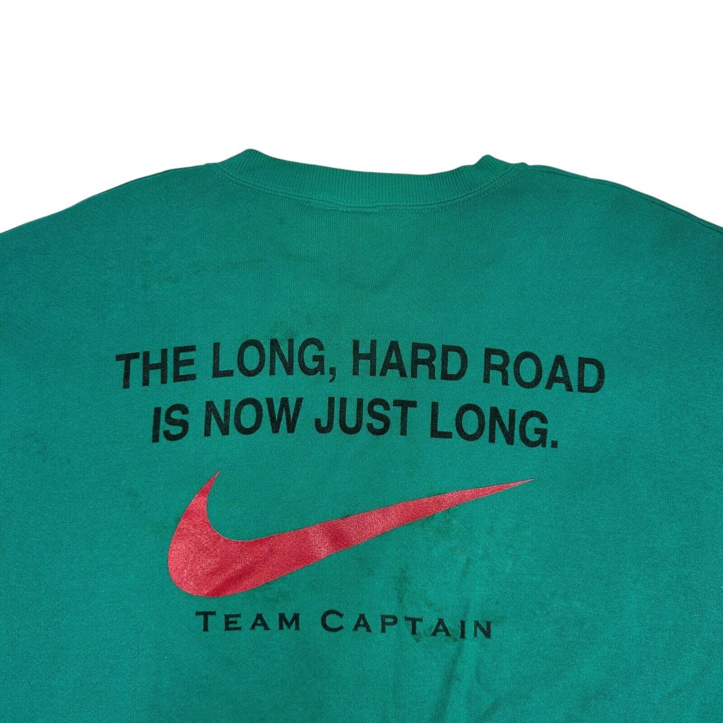 1984 Vintage Nike Sweater 16th Annual Hawaii Relay Green Made In USA Screen Star