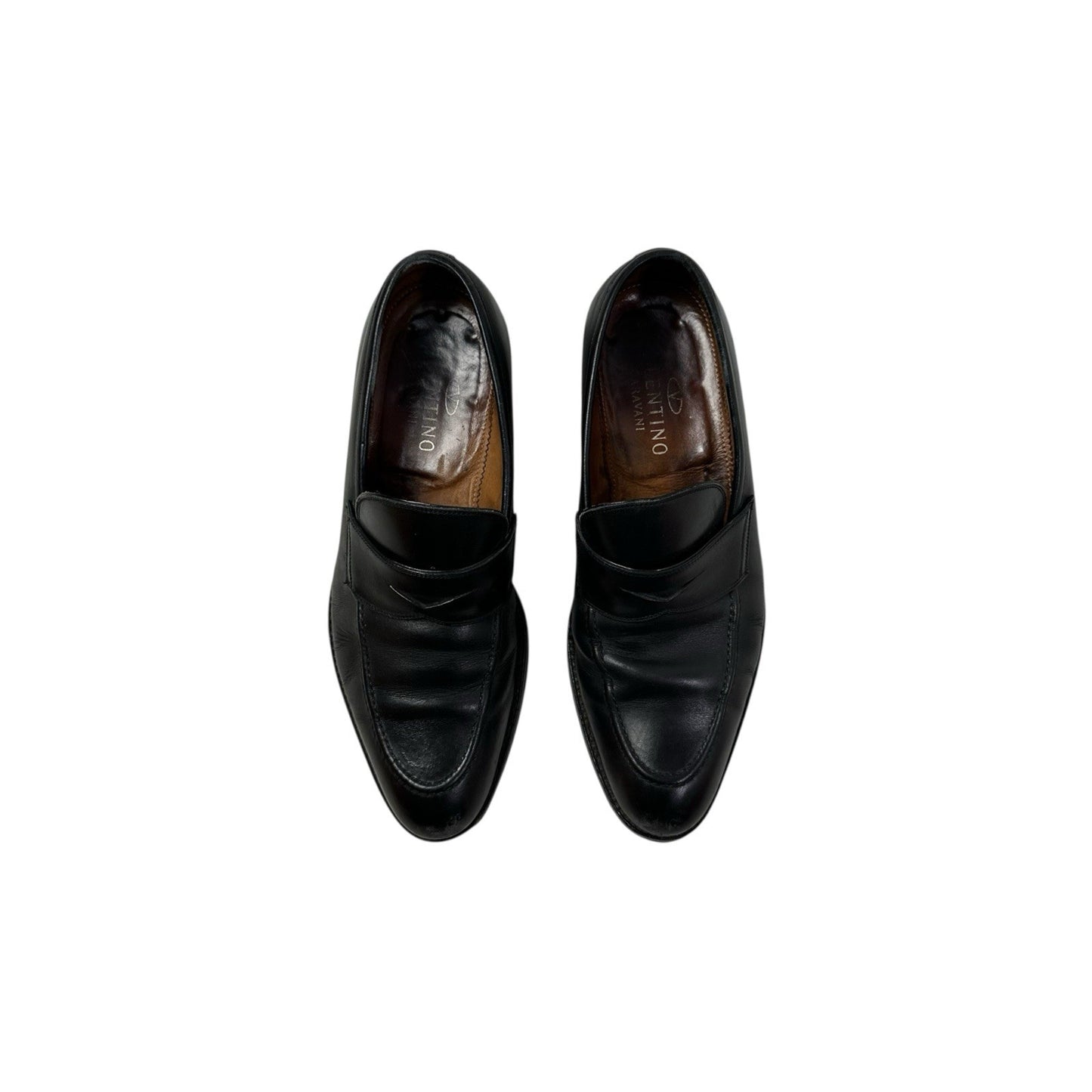 Vintage Valentino Shoes EU40 Black Men’s Slip On Black Leather