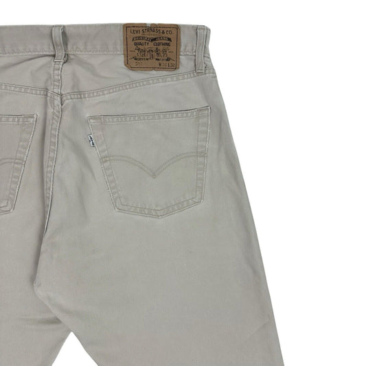 Vintage Levi’s 517 Straight Leg Jeans Men's 36w 32l Light Beige 90's Distressed