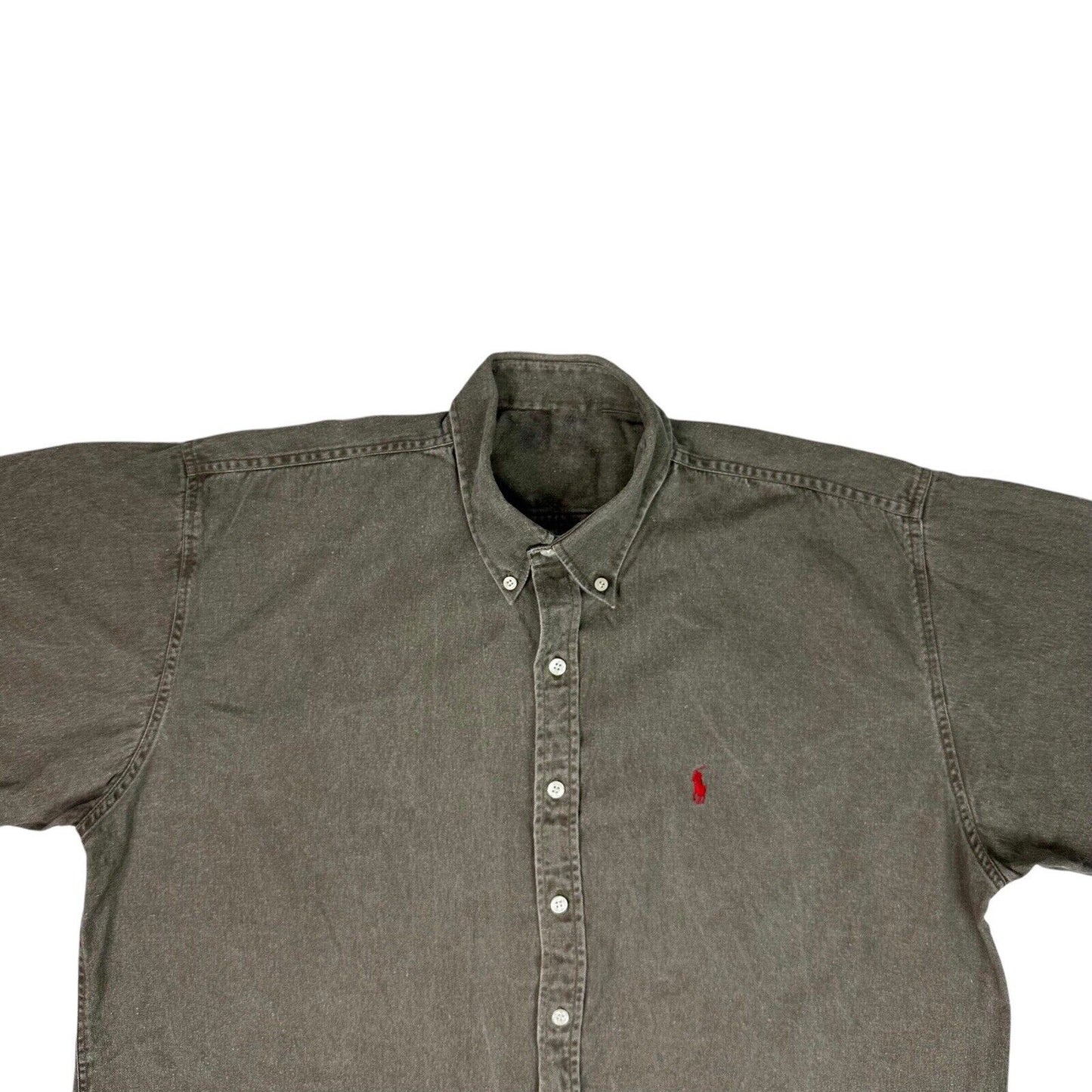 Vintage Polo Ralph Lauren Shirt Sleeve Shirt Men’s XL Grey Heavyweight
