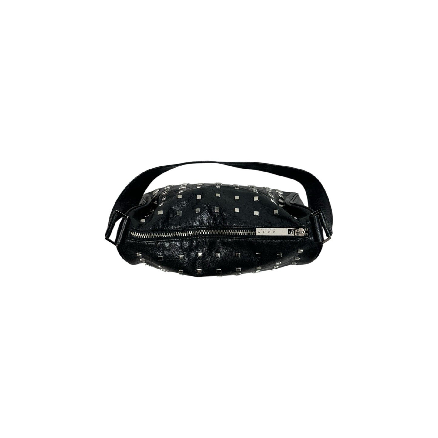 Vintage John Richmond Studded Black Leather Hand Bag