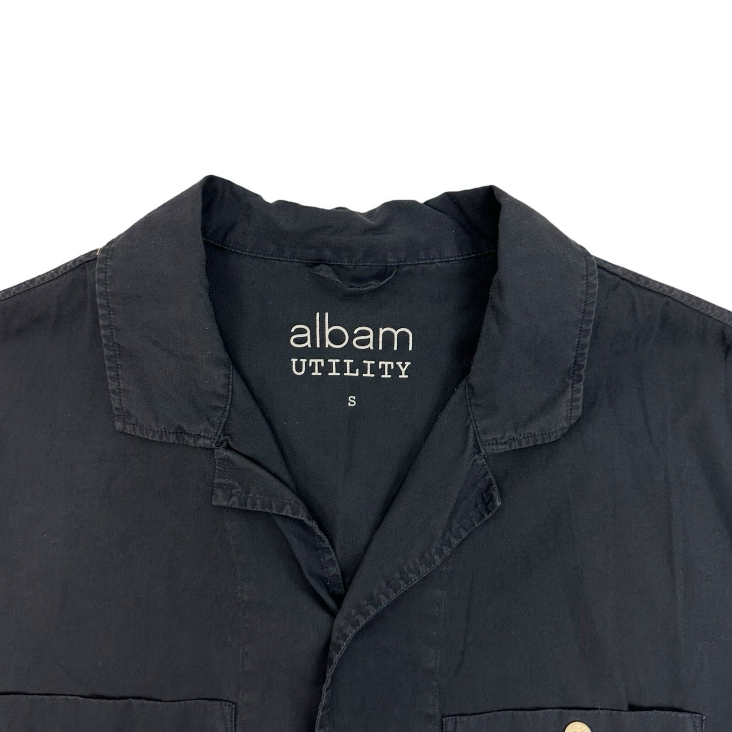Albam Utility Shirt Men’s Small Navy Blue Made In Portugal