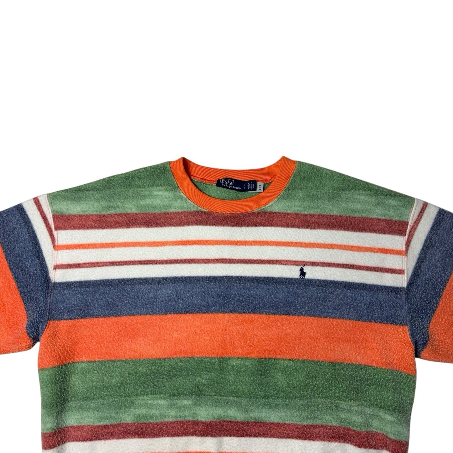 Polo Ralph Lauren Striped Fleece Sweatshirt Women’s Large Multicoloured