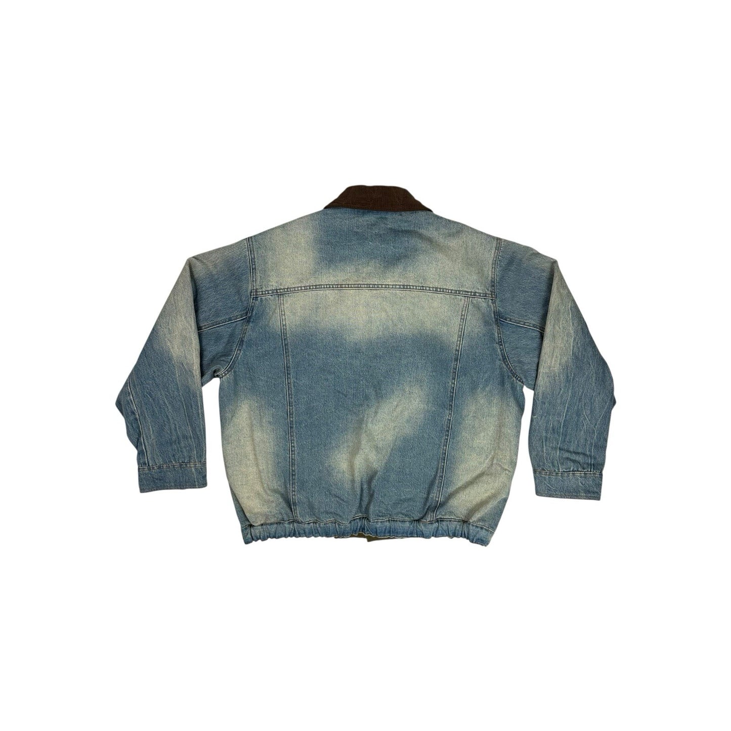 UOOYAA Reversible Oversized Jacket Medium Denim And Khaki Green