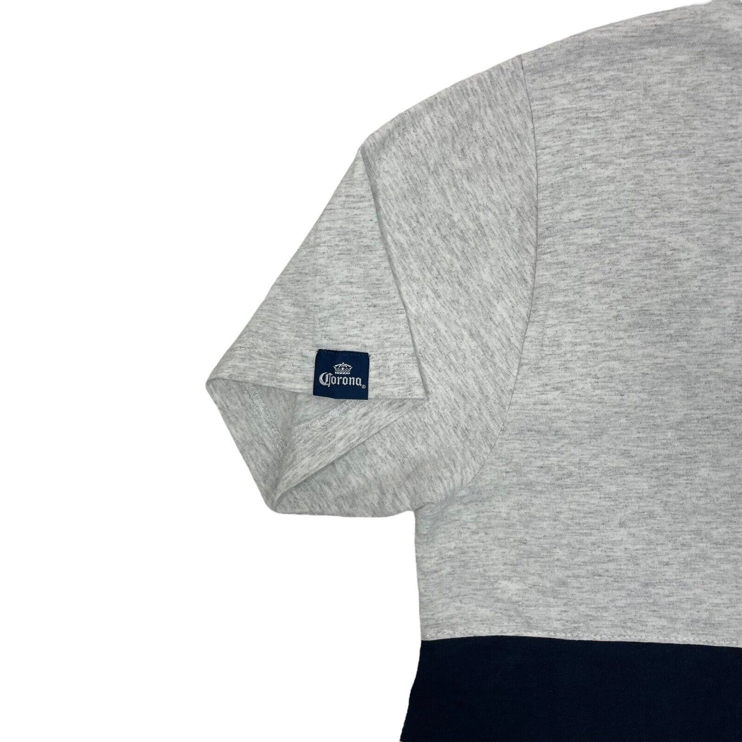 Vintage Corona Extra Beer T-Shirt Mens Large Grey And Navy Blue