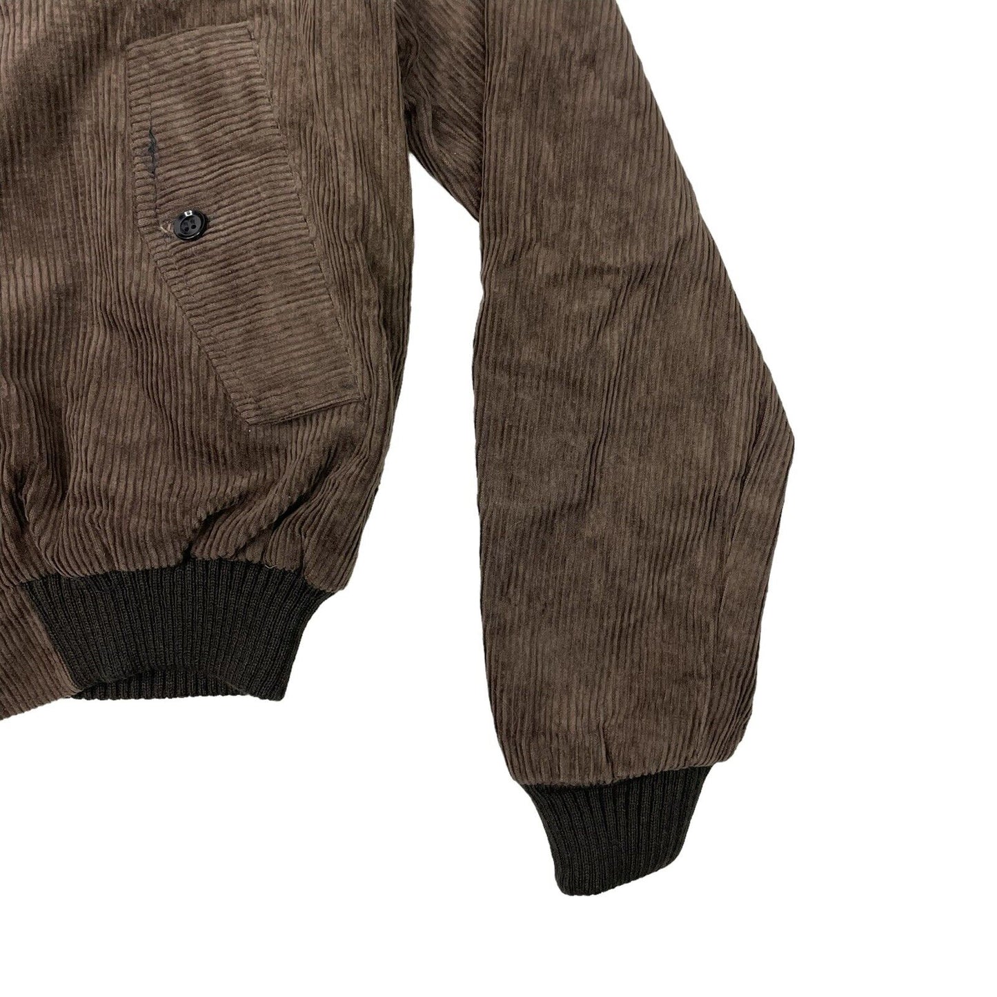 Vintage 70’s Bomber Jacket Men’s Small Brown Corduroy Made In England