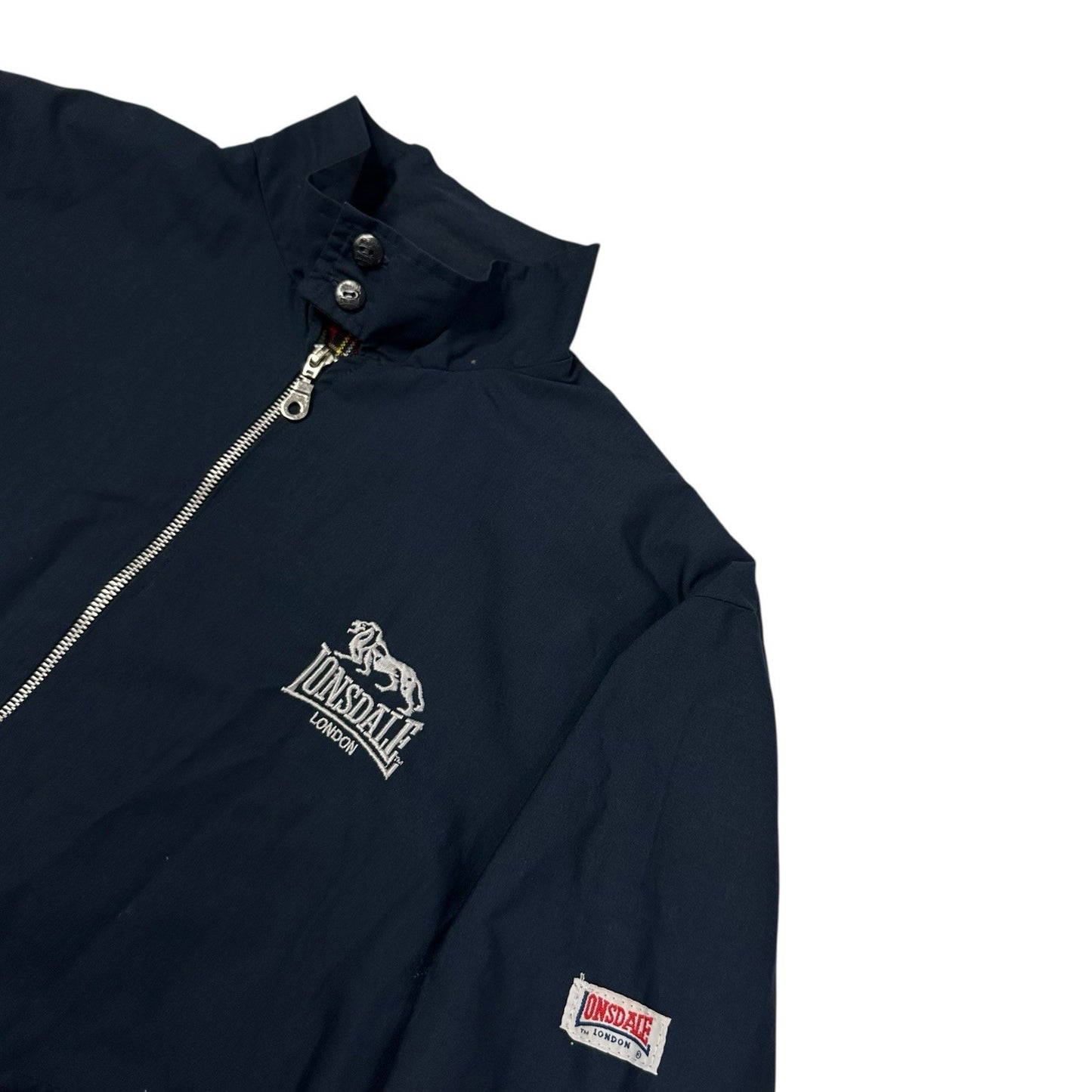 Vintage Lonsdale Harrington Jacket Men’s XL Navy Blue Made In England
