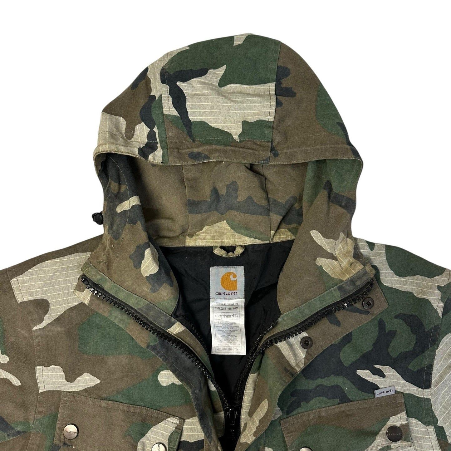 Vintage Carhartt Camo Utility Jacket Men’s Medium Hooded Camouflage