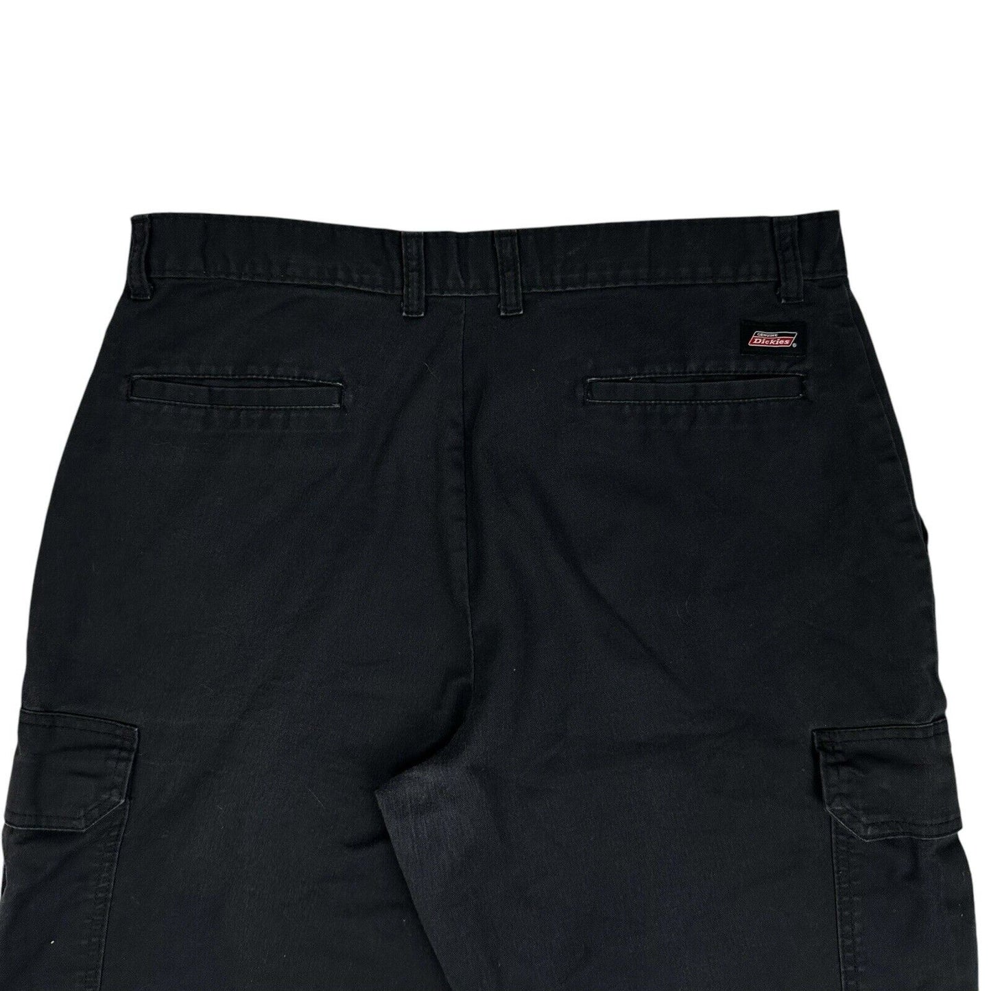 Vintage Dickies Black Cargo Trousers Mens 34w 30l Relaxed Straight Leg