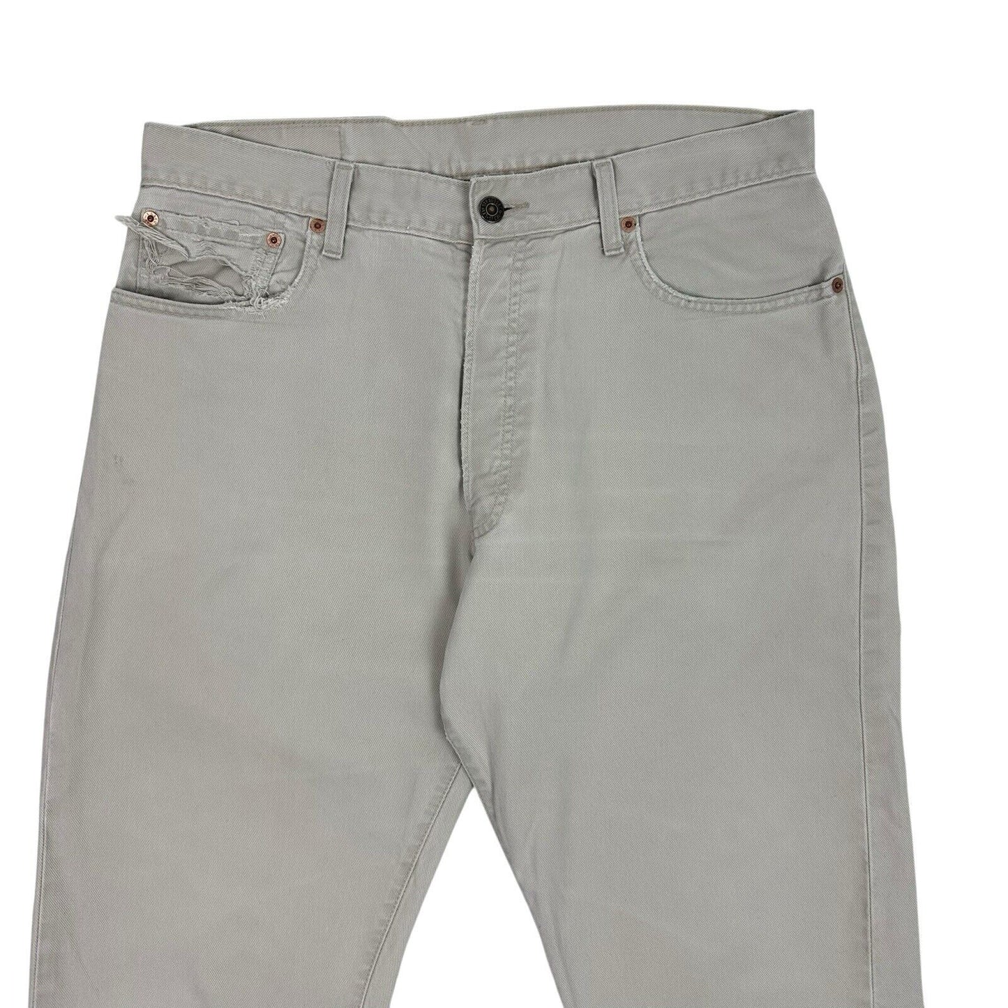 Vintage Levi’s 517 Straight Leg Jeans 36w 32l Light Beige Denim 90's