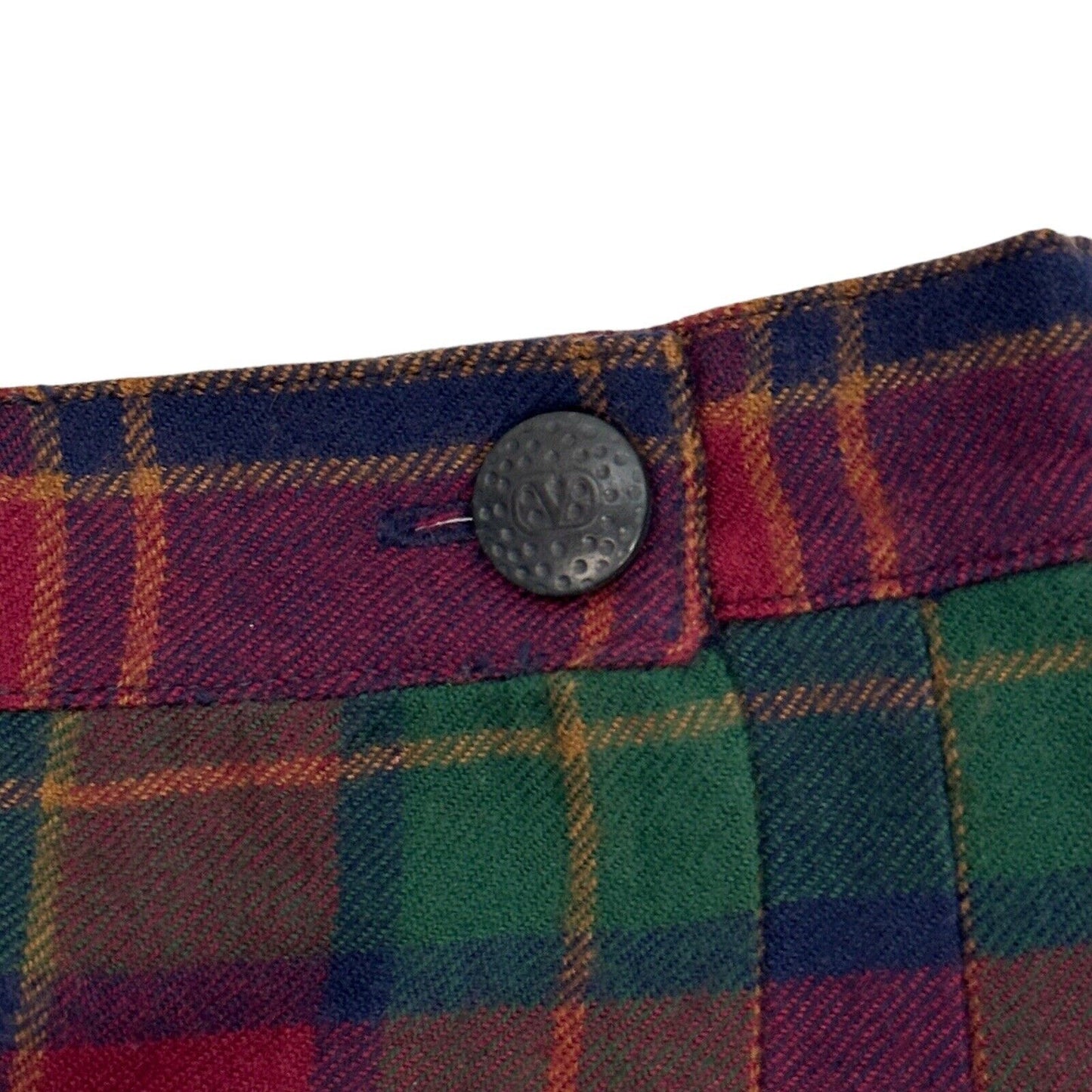 Vintage Valentino Sport Pleat Skirt 28w Red & Blue Tartan Made In Italy NWT 80’s