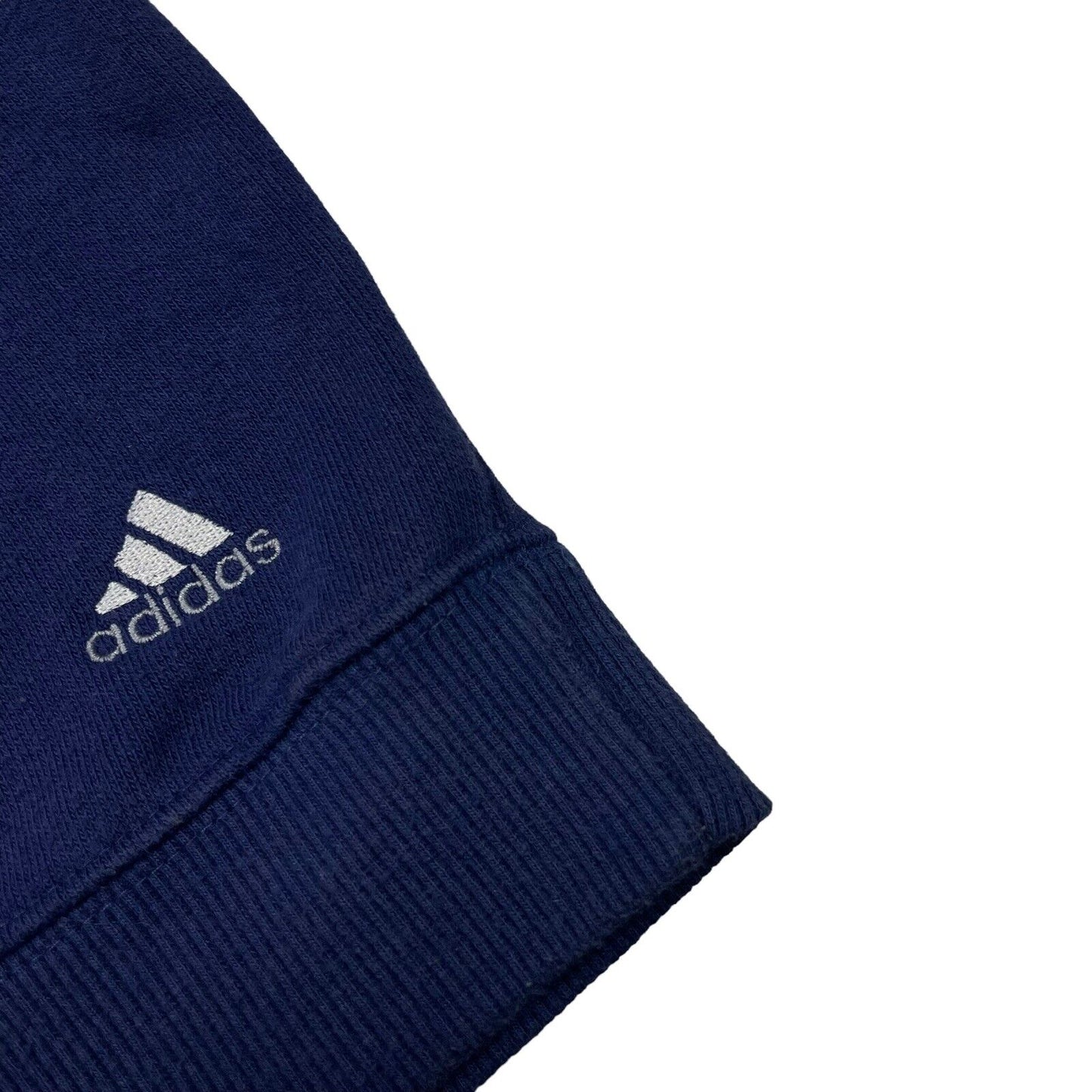 Vintage Adidas Logo Hoodie Navy Blue Mens XXL Sportswear Three Stripes