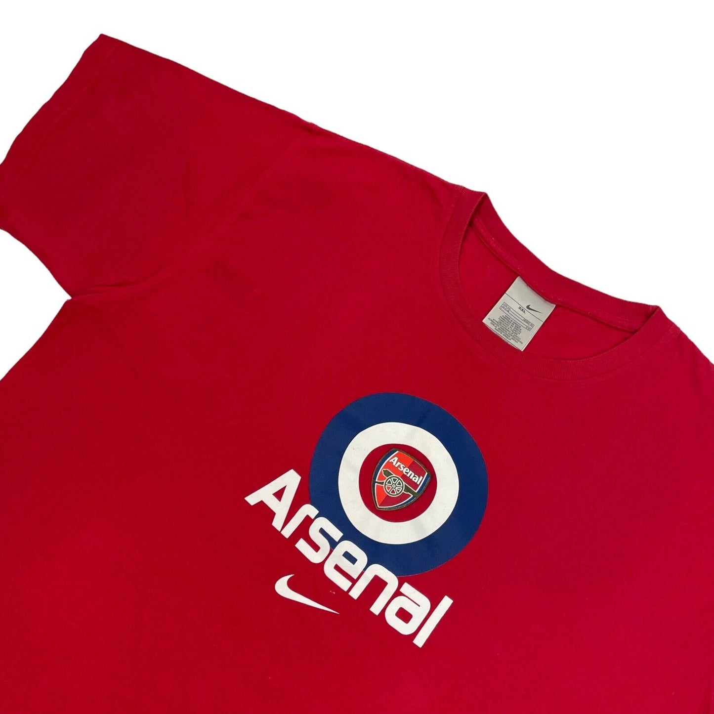 Vintage Arsenal Nike Mens XXL Red Graphic Print Gunners Football