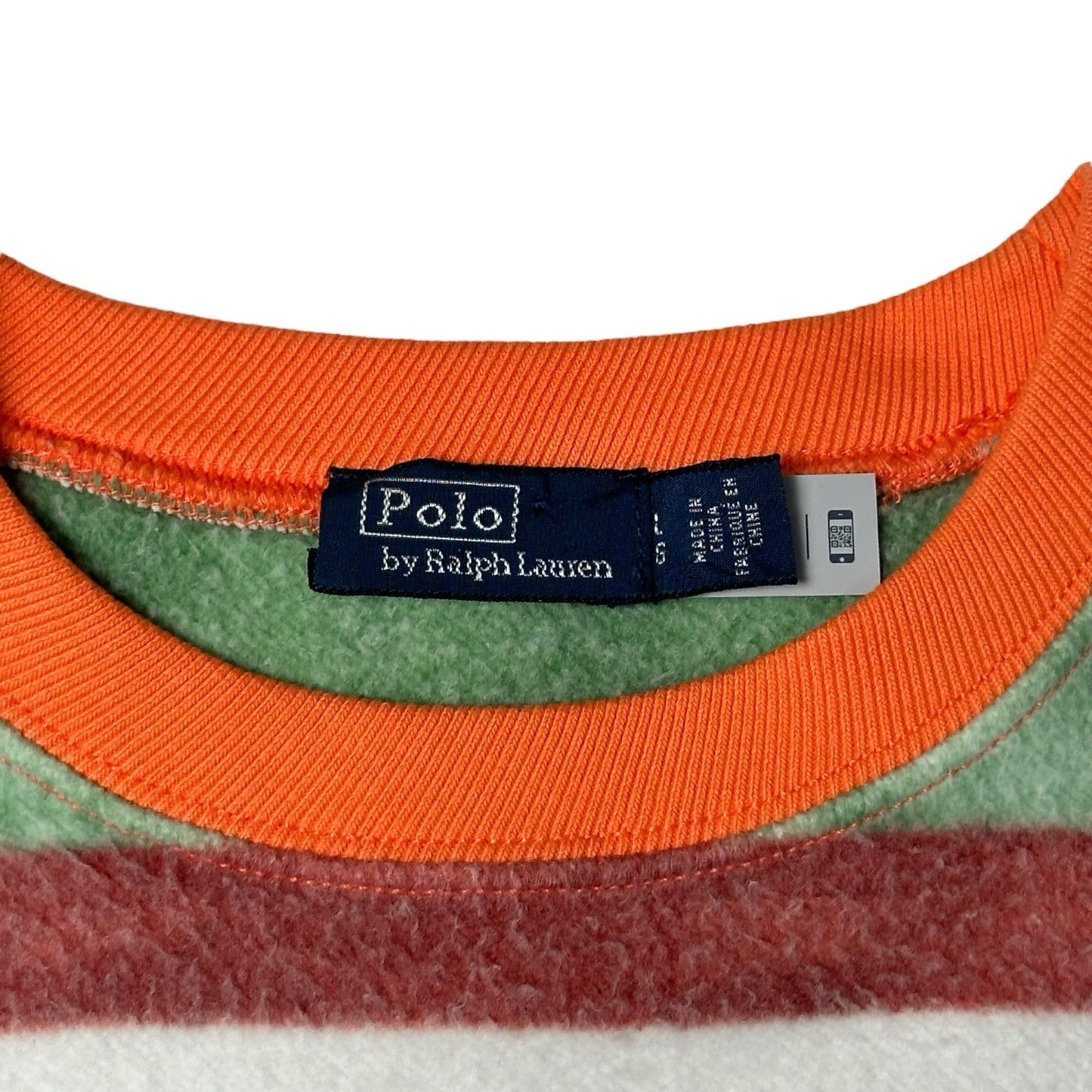 Polo Ralph Lauren Striped Fleece Sweatshirt Women’s Large Multicoloured