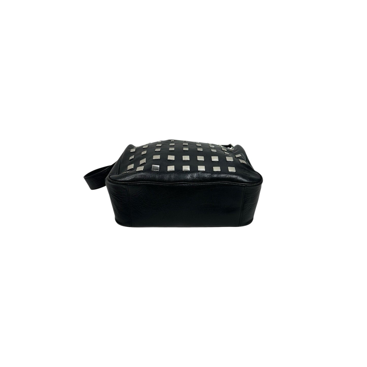 Vintage John Richmond Studded Black Leather Hand Bag
