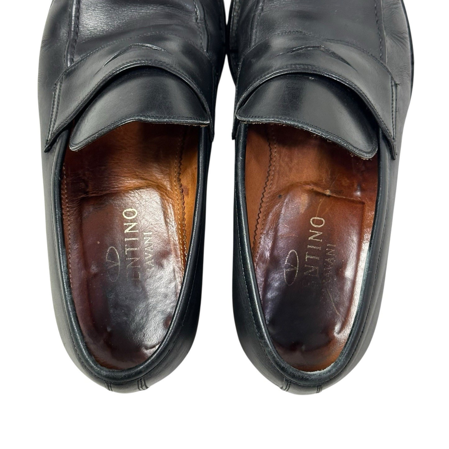 Vintage Valentino Shoes EU40 Black Men’s Slip On Black Leather